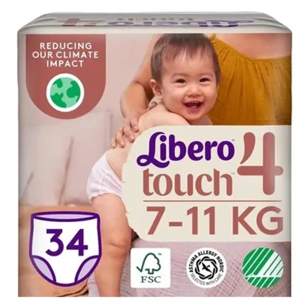 %ПОДГ. ЛИБЕРО 4 TOUCH ТРУСИКИ 7-11 КГ №34  9991