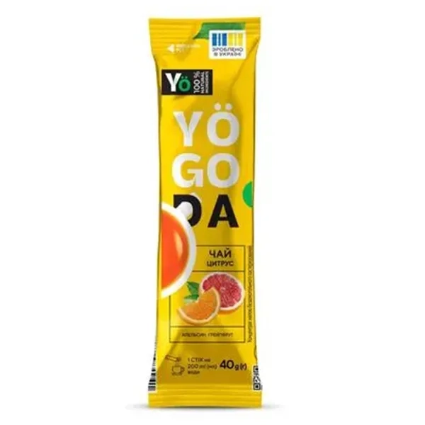 %КОНЦЕНТРАТ ПИЩ. ЧАЙ YOGODA 40Г ЦИТРУС  4941