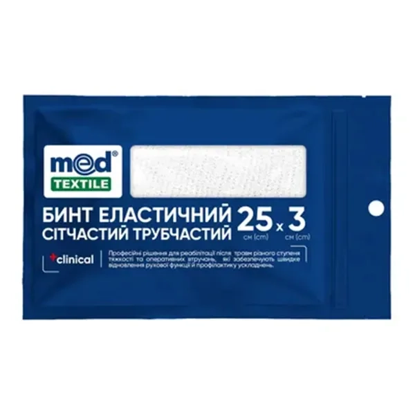 %БИНТ ЭЛАСТ.СЕТЧ.ТРУБЧ. 25 СМ Х 3 СМ 5527