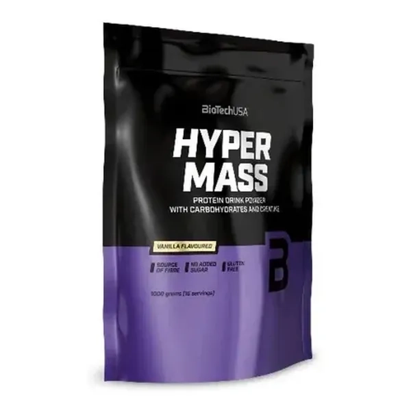 %Гейнер Biotech Hyper Mass у вигляді порошку зі смаком ванілі пакет 1000 г