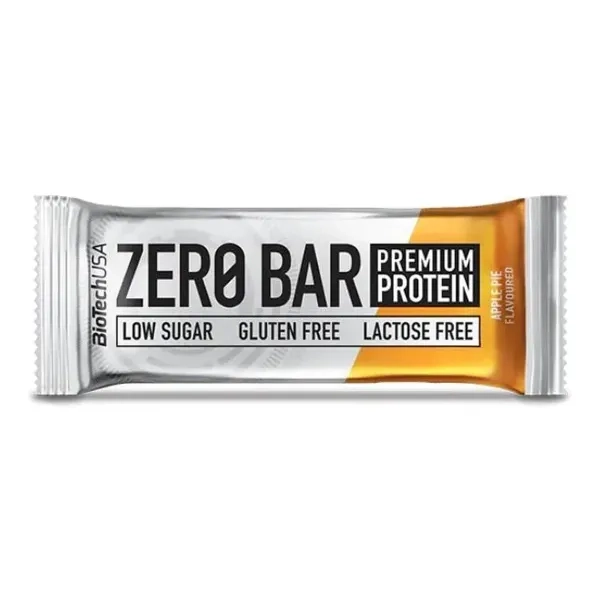 %Протеїновий батончик BioTech Zero Bar зі смаком яблучний пиріг 50 г