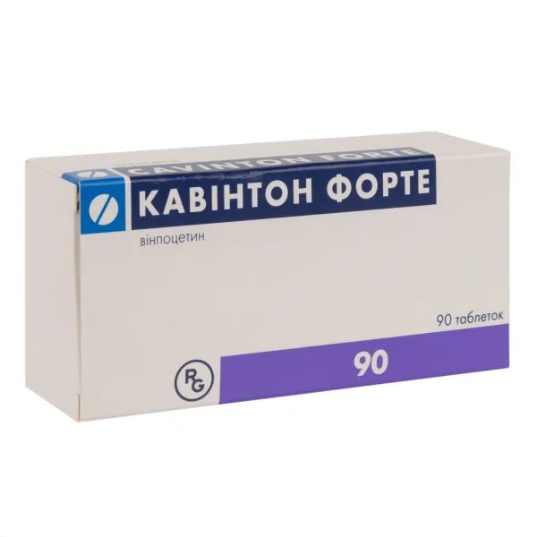 %Кавінтон форте таблетки 10 мг №90