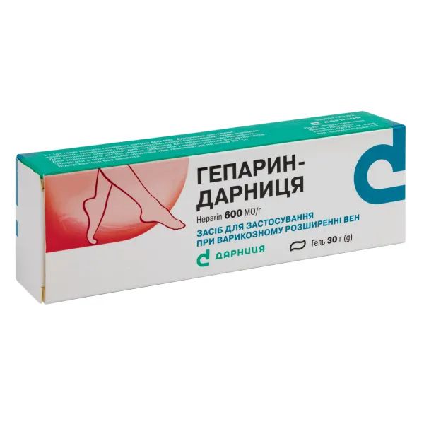 %Гепарин-Дарниця гель 600 од/г туба 30 г