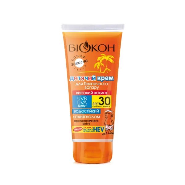 %Крем Біокон дитячий для безпечної засмаги SPF-30 90 мл