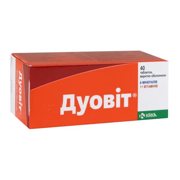 %Дуовит таблетки покрытые оболочкой комби-упаковка №40