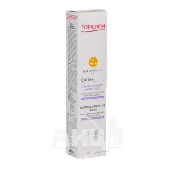 %Крем для обличчя Topicrem Calm + захисний заспокійливий SPF50 + 40 мл