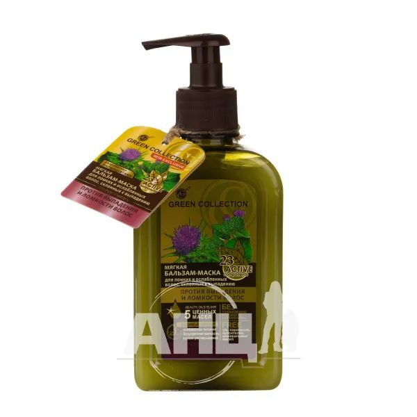%М'яка бальзам-маска Green collection проти випадіння і ламкості волосся 290 мл