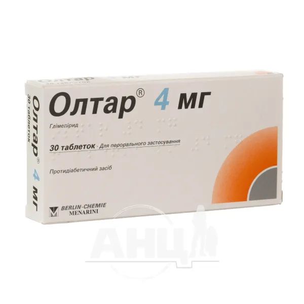 %Олтар 4 мг таблетки 4 мг блістер №30