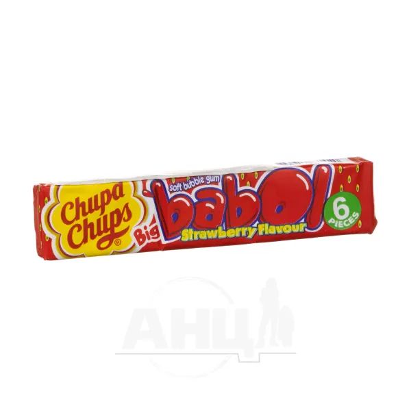 %Жувальна гумка Chupa Chups Big Babol полуниця 27,6 г