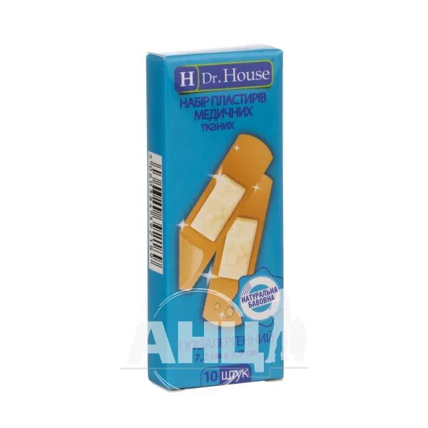%Пластир медичний бактерицидний Dr.House 7,2 см х 1,9 см №10
