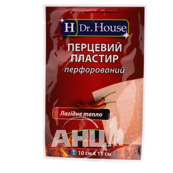 %Пластырь перцовый Dr.House 10 см х 15 см перфорированный