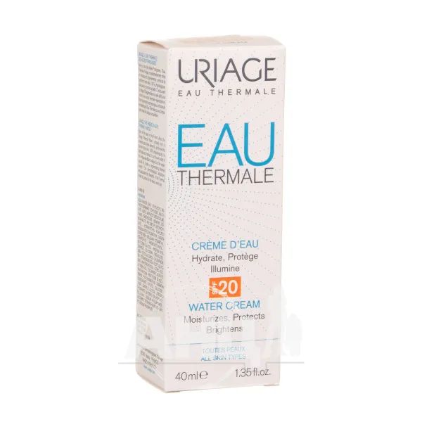 %Крем для лица Uriage Creme d'Eau Legere SPF20 увлажняющий для нормальной и комбинированной кожи 40 мл