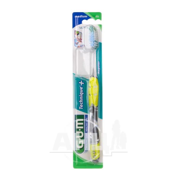 %Зубна щітка GUM Technique Plus компактна середньо-м'яка