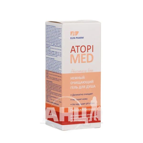%Ніжний очищуючий гель для душу Elfa Pharm Atopi Med 150 мл