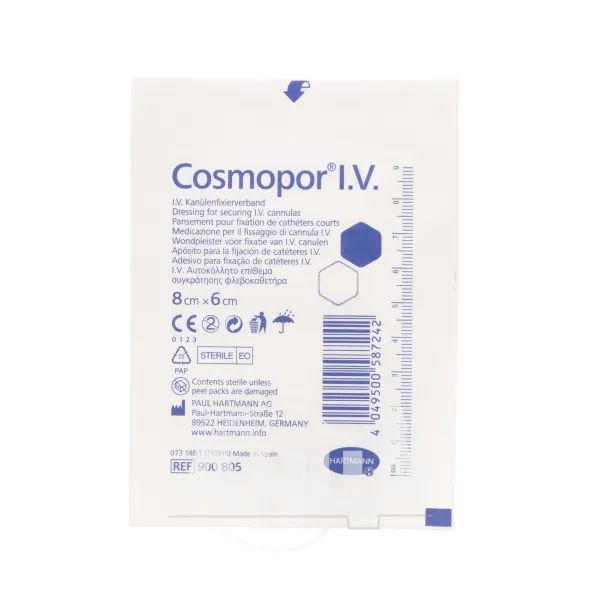 %Повязка пластырная для фиксации катетера Cosmopor I.V. стерильная 6 см х 8 см