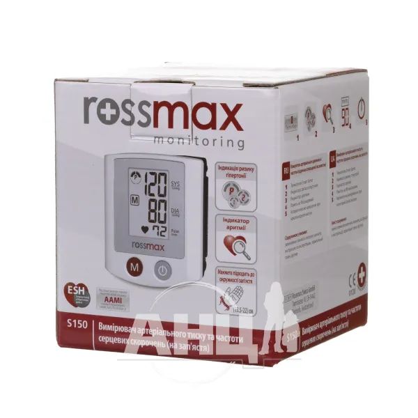 %Тонометр на зап'ястя Rossmax S150 автоматичний