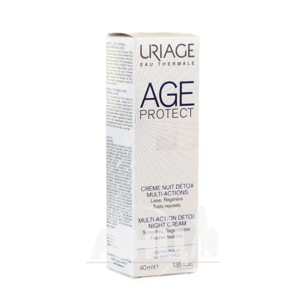 %Нічний детокс-крем Uriage Age Protect Multi-Action Detox Night Cream очищення + корекція зморшок 40 мл
