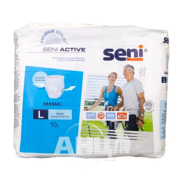 %Підгузки для дорослих Seni Active large №10