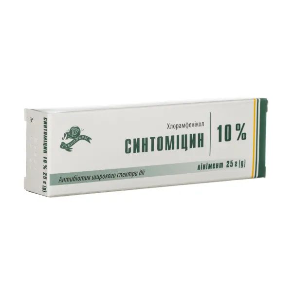 %Синтомицина линимент 10% 25 г