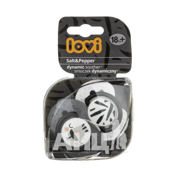 %Пустышка силиконовая Canpol Babies 22/880 динамическая 18+ мес lovi salt pepper №2