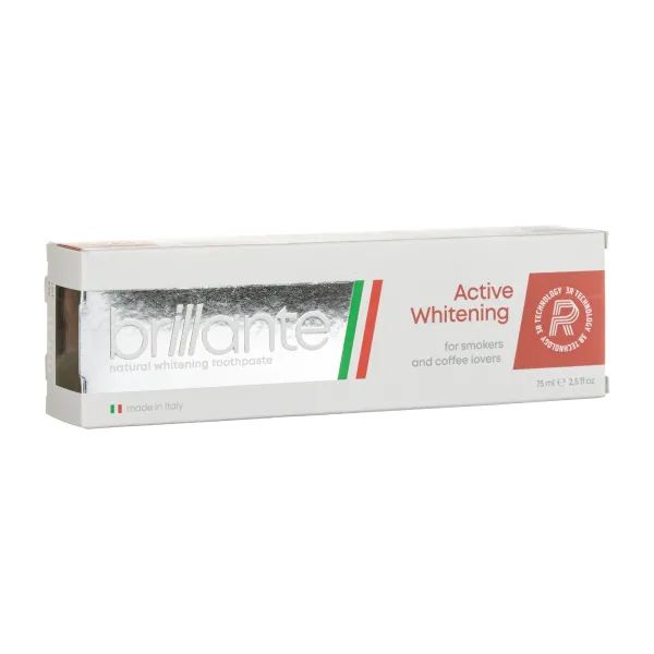 %Зубная паста Brillante Active Whitening отбеливающая для курящих 75 мл