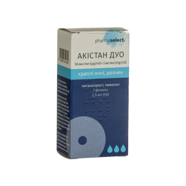 АКИСТАН ДУО ГЛАЗ. КАПЛИ Р-Р ФЛ. 2,5 МЛ Pharmaselect International (Австрия)