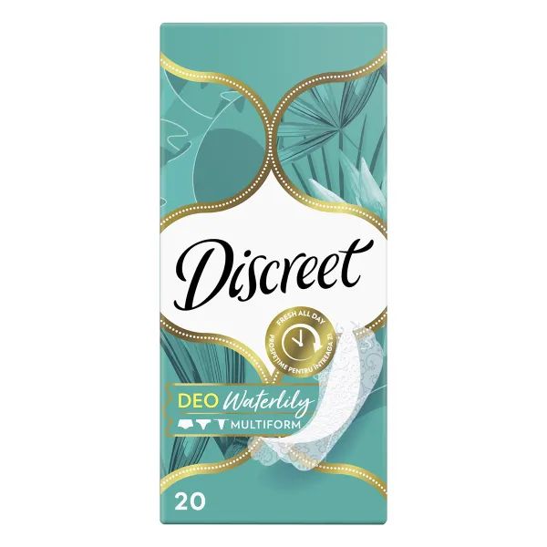 %Прокладки ежедневные гигиенические женские Discreet deo water lily №20
