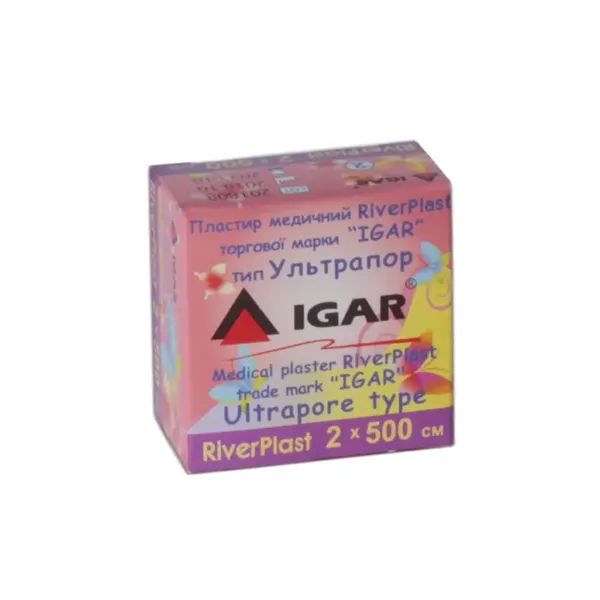 %Пластир медичний RiverPlast Igar 2 см х 500 см ультрапор на нетканій основі