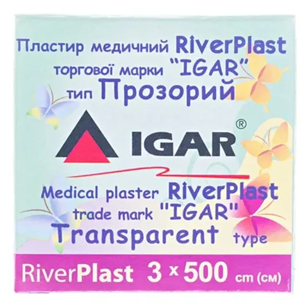 %ПЛАСТЫРЬ РИВЕРПЛАСТ 3X500 ПРОЗРАЧ. ПЛАСТ. УП.