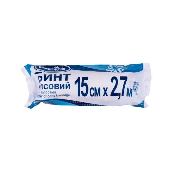 Бинт гіпсовий Білосніжка 15 см х 2,7 м