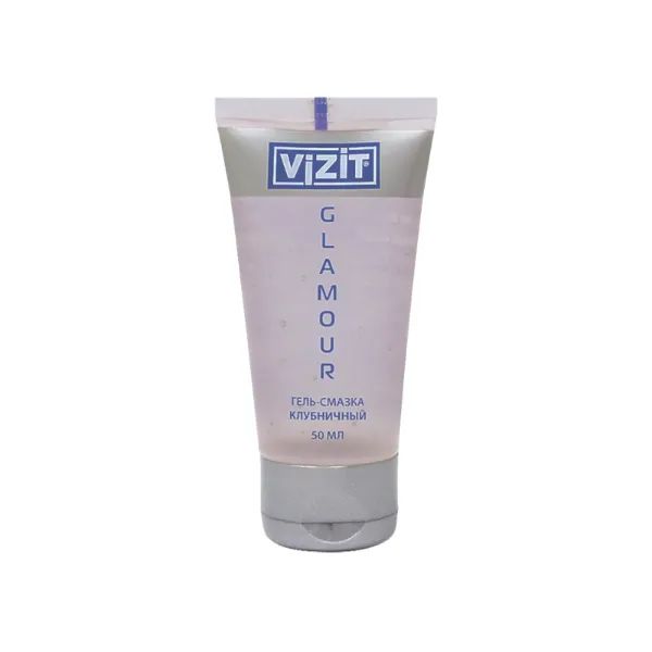 Гель-смазка Vizit Glamour клубничный 50мл