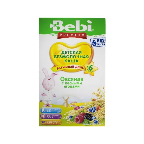 Каша Bebi Premium вівсяна з лісовими ягодами 200 г