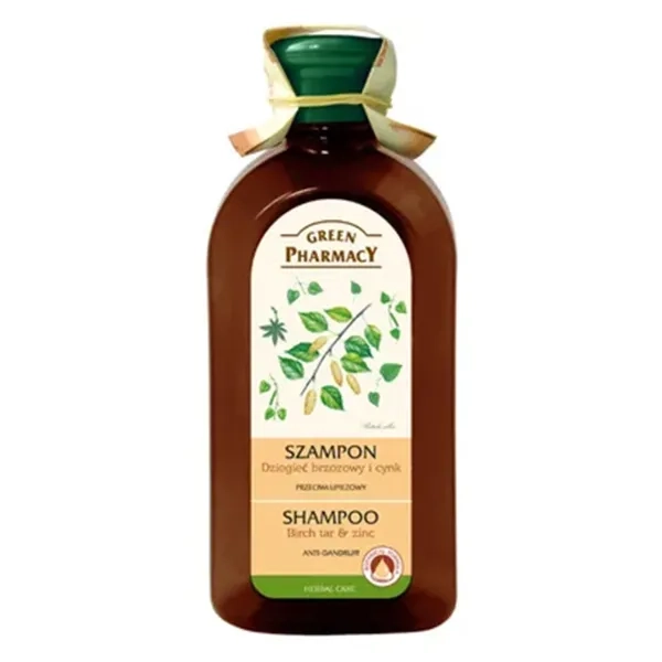 %Шампунь для волос Зеленая Аптека Цинк + Березовый Деготь 350 мл