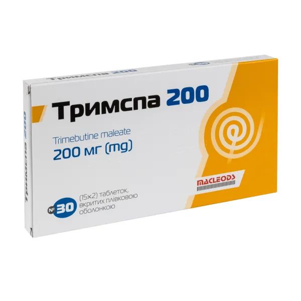 %Тримспа 200 таблетки вкриті оболонкою 200 мг стрип №30