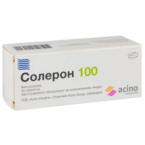 %Солерон 100 таблетки 100 мг блістер №30