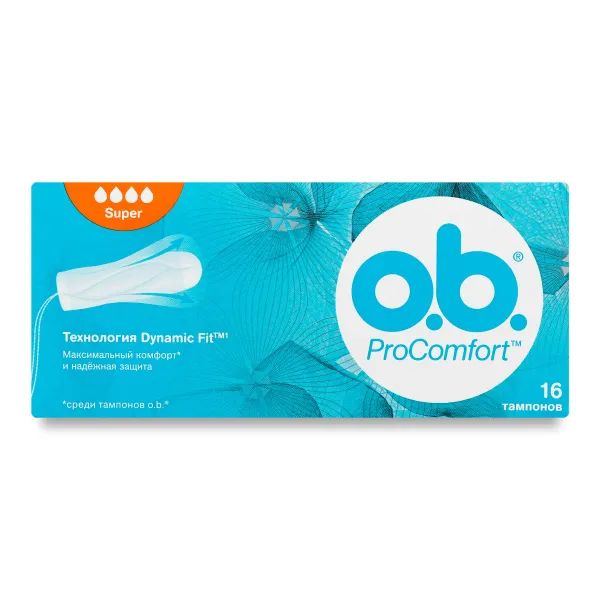 %Тампони жіночі гігієнічні o.b. Pro Comfort Super №24