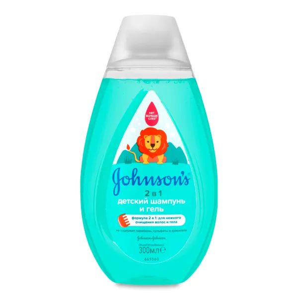 %Шампунь гель для душа 2в1 Johnson's Baby 300 мл