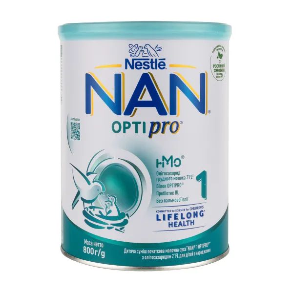 %Смесь молочная Nestle NAN 1 Optipro с 0 месяцев 800 г