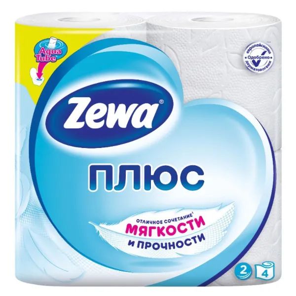 %Туалетная бумага Zewa Плюс №4