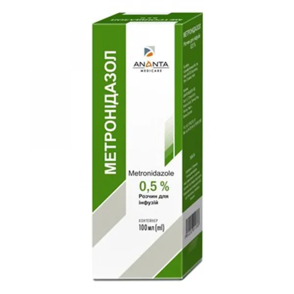 %Метронидазол раствор для инфузий 0,5 % контейнер 100 мл