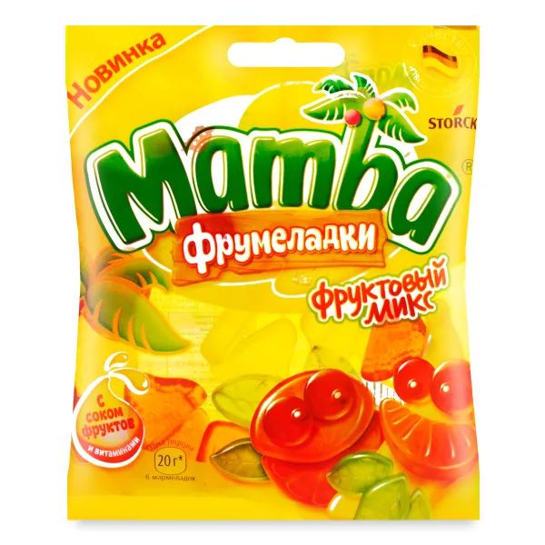 %Мармелад жувальний Mamba фруктовий 70 г
