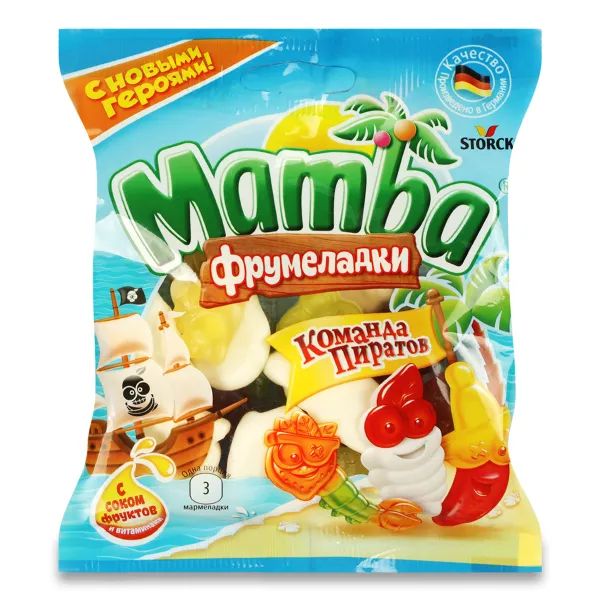 %Мармелад жувальний Mamba пірати 70 г