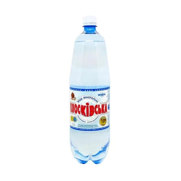 %Вода минеральная лечебно-столовая Плосковская сильногазированная бутылка п/э 1,5 л