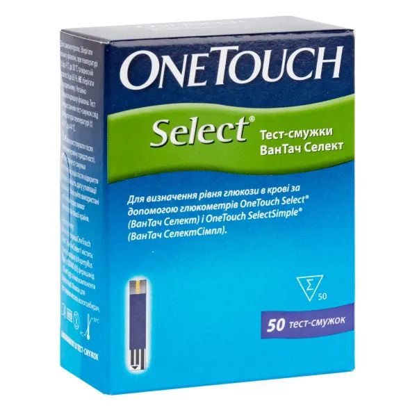 %Тест-полоски One Touch Select №50