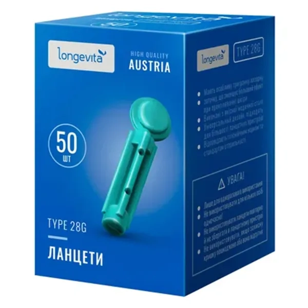 %ЛАНЦЕТ LONGEVITA 28G №50