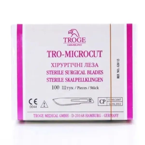 %Лезо хірургічне tro-microcut розмір 22 №100