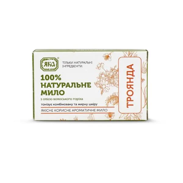 %Мыло натуральное ЯКА роза 75 г