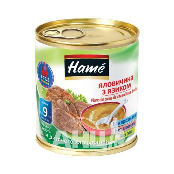 %Пюре Hame говядина с языком 100 г
