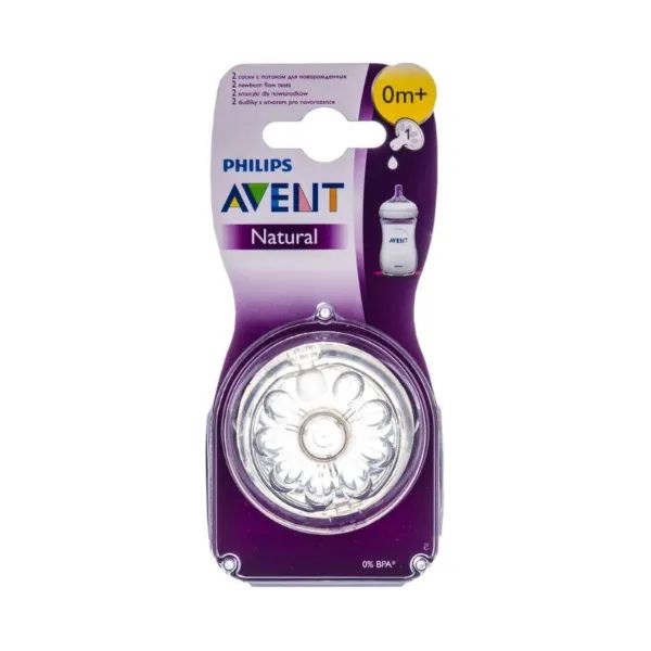 %Соска силіконова Avent scf651/27 Natural 1 отвір №2