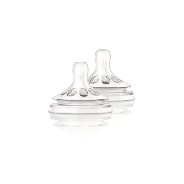 %Соска силіконова Avent scf652/27 Natural 2 отвори